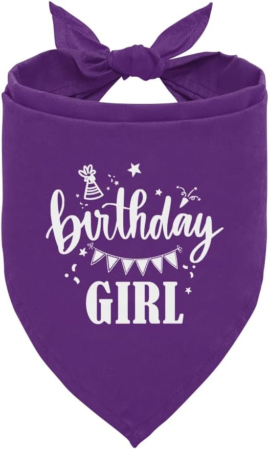 Birthday Girl Dog Bandana by ZPPRJF