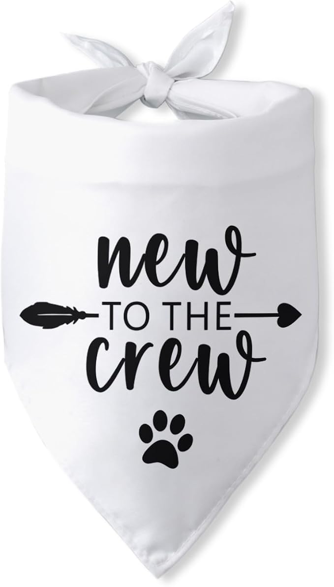 New to The Crew Dog Bandana New Puppy Announcement Gift by PwrlveiutforYou