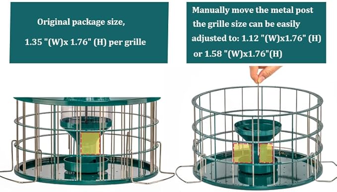 Upgraded Caged Bird Feeders Squirrel-Proof, Flexible Adjustment of Grille Size - Image 4