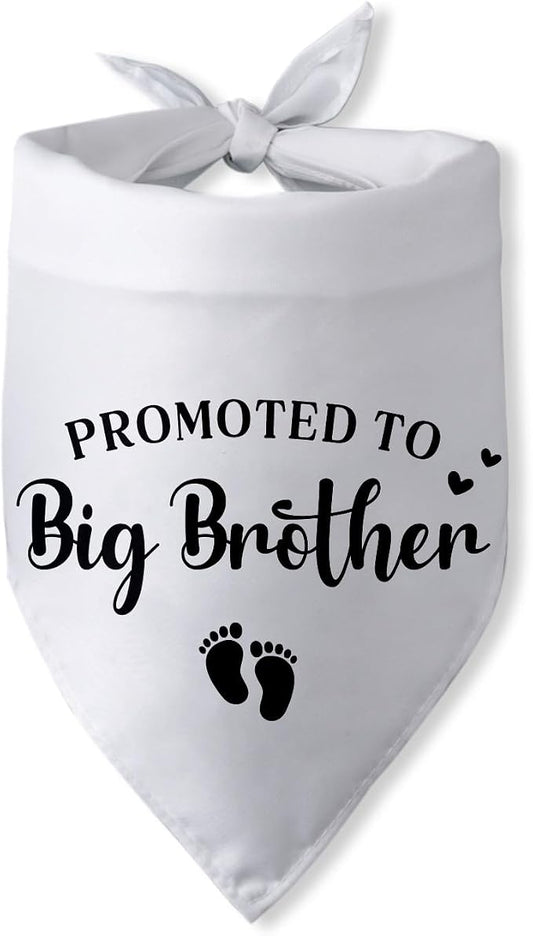 Promoted to Big Brother Pregnancy Announcement Dog Bandana Baby Announcement by PwrlveiutforYou