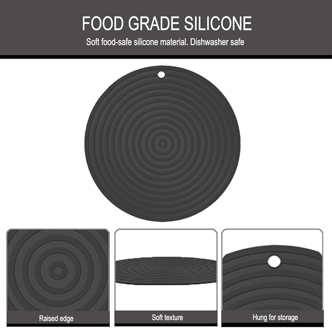 2 Pack Silicone Pet Food Mat, Small Rubber Mat - Image 6