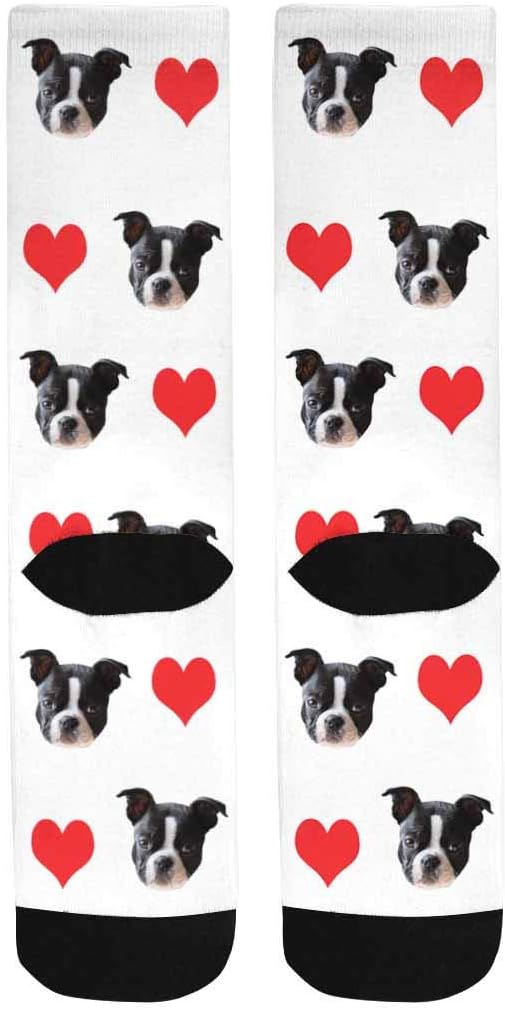 Custom Face Socks, Personalized Dog Lover Pet Photo Picture on Socks Unisex - Image 4