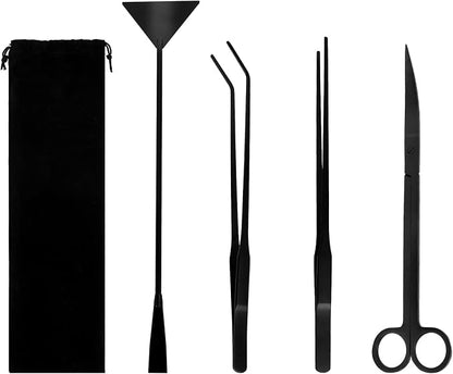 Aquarium Aquascaping Tool Stainless Steel Aquascape Tools Kit 4 in 1 Anti-Rust by Funnytek