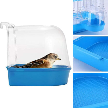 Tfwadmx Bird Cage Bath Parrot Bath Box Accessory Supplies Hanging Bathing Tub - Image 5