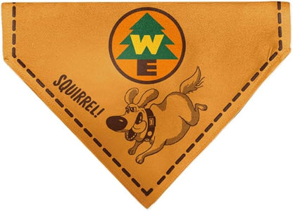 Disney Pet Bandana Up Dug Squirrel Pose and Wilderness Explorer Badge Orange by Buckle-Down