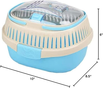 KAMEIOU Sky Blue Travel Small Animal Hamster Hedgehog Guinea Pig Cage Carrier - Image 7