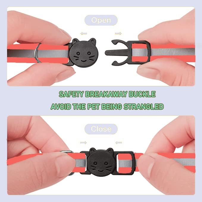2 Pack Cat Collars Quick Release Reflective Kitten Collar - Image 2