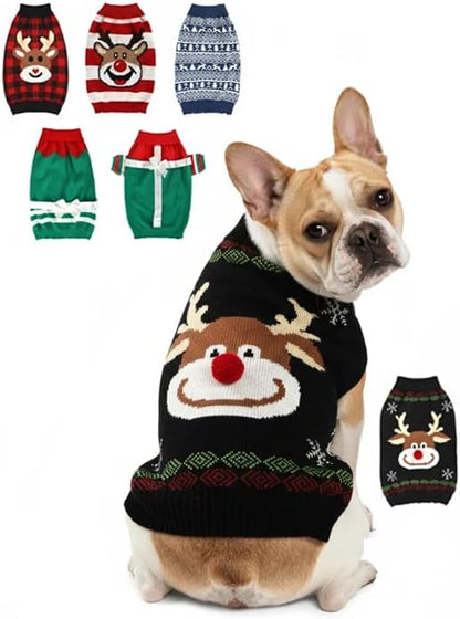 Dog Christmas Sweater, Soft Warm Pet Clothes Coat by AURUZA