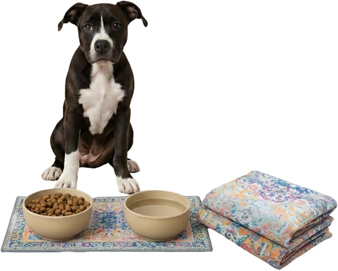 LOVEWAG Waterproof 2-Pack Pet Feeding Mats by Lovewag