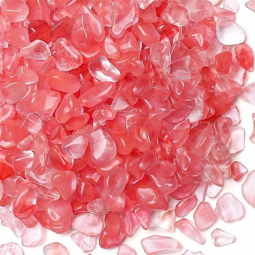 YATOJUZI Cherry Quartz Aquarium Gravel Rocks Bulk Wholesale Tumbled Crystals by YATOJUZI