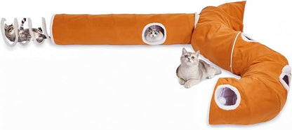 Ownpets 2-in-1 Cat Tunnel, Large Lollipop Shape Cat Tunnel Toy - Image 9