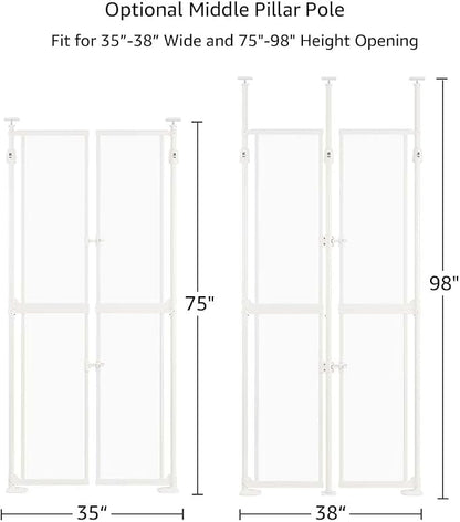 unipaws Transparent Clear Cat Safety Gate, Auto Closing and No Drilling Plus - Image 5