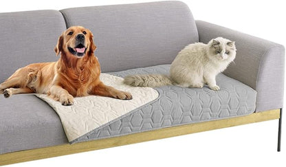 Waterproof and Non-Slip Dog Bed Cover and Pet Blanket Sofa Pet Bed Mat ，car by TcksstexFauxFurDogBedCover