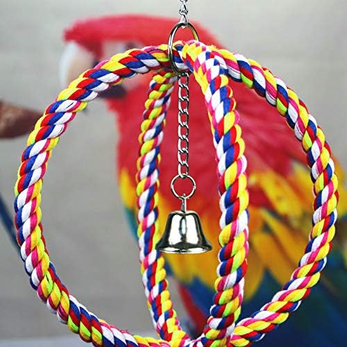 Litewoo Bird Swing Perch Stand Cotton Rope 2 Two Rings Toy - Image 6