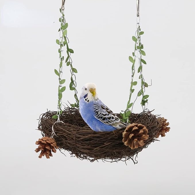 Natural Rattan Nest Small Medium Large Bird Swing - Image 5