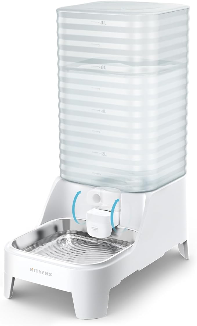 Automatic Dog Water Bowl Dispenser - 8L Large Gravity Cat Water Dispenser with by Nityers