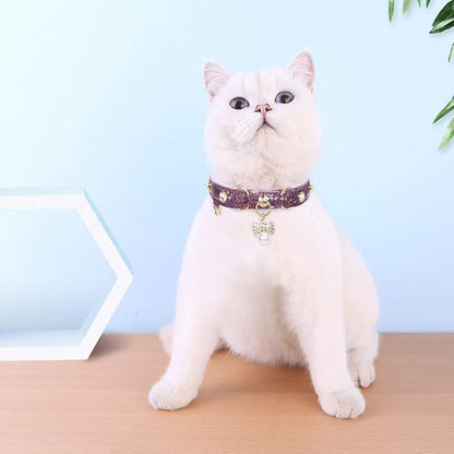 PetsHome Cat Collar, Dog Collar, PU Leather Adjustable Pet Collar - Image 6