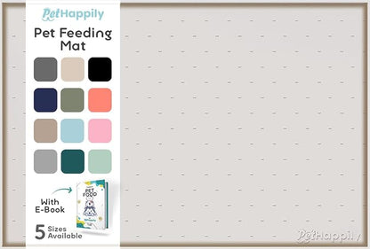Dog Food Mat - 24x15 Raised Edges Dogs Mat by PETHAPPILY