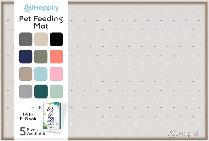 Dog Food Mat - Raised Edges Dogs Mat by PETHAPPILY