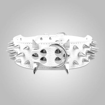 Serijoars Spiked Studded Dog Collar, PU Leather Dog Collar, Adjustable Pet by Serijoars