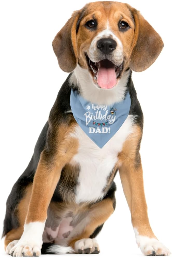 Happy Birthday Dog Bandana, Letter Print, 25 x 17 inch, Bandana Neck, All - Image 2
