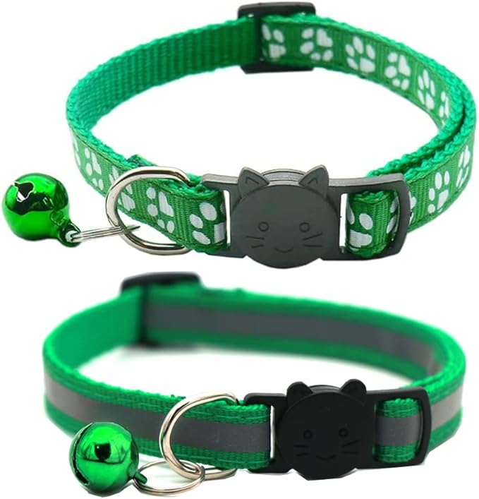 2 Pack Cat Collars Quick Release Reflective Kitten Collar by Unknown