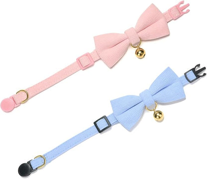 2 Pack Soft Corduroy Cat Collars - Image 7