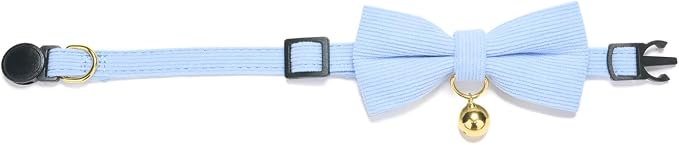 Soft Corduroy Cat Collar, Plaid Pattern, - Image 8