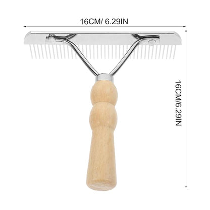 iplusmile Horse Hair Comb with Wooden Handle Ergonomic Non-Slip Pet Grooming - Image 9