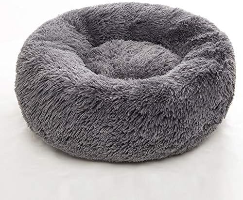 BODISEINT Faux Fur Dog Bed Cat Bed, Shag Round Anti-Anxiety Pet Calming Bed - Image 8