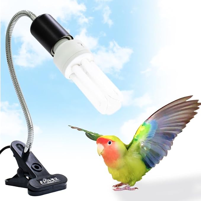 FUNKS TORITOMOSU Bird Cage UVB Light Combo Kit, AvianSun Lamp 2.4% UVB UVA 20W by FUNKS