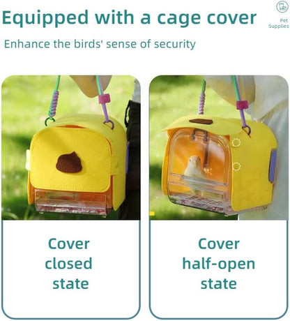 Portable Plastic Bird Cages Lightweight Waterproof Ventilated Travel Bird Cage - Image 8