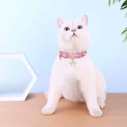 PetsHome Cat Collar, Dog Collar, PU Leather Adjustable Pet Collar - Image 5