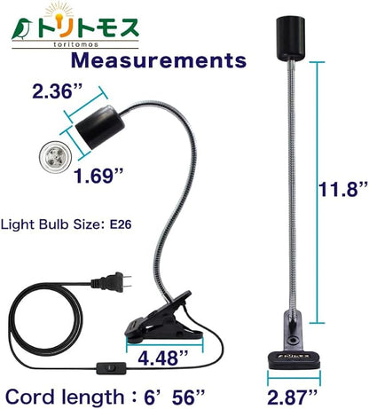 FUNKS TORITOMOSU Bird Cage UVB Light Combo Kit, AvianSun Lamp 2.4% UVB UVA 20W - Image 9