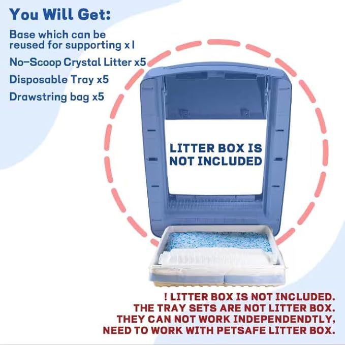Crystal Cat Litter and Disposable Litter Trays 2 Sets Compatible - Image 8
