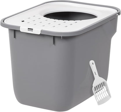 IRIS USA Cat Litter Box, Large Cat Box Enclosure, Top Entry - Image 5