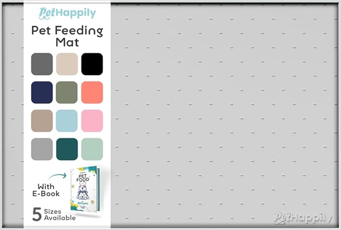 Dog Food Mat - Raised Edges Dogs Mat by PETHAPPILY