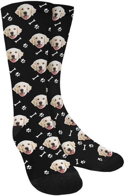 Custom Face Socks, Personalized Dog Lover Pet Photo Picture on Socks Unisex by Enjoy-yjl
