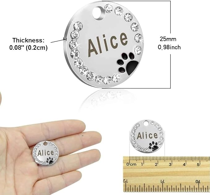 Personalized Dog/Cat Cute Paw Pet ID Tag - Image 5