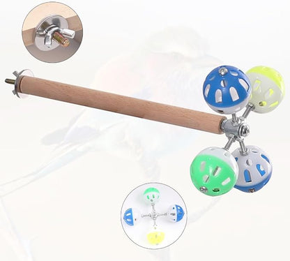 Bird Perch Toy with Rotating Balls, Parrot Stand, Spinning Perch Toy - Image 3