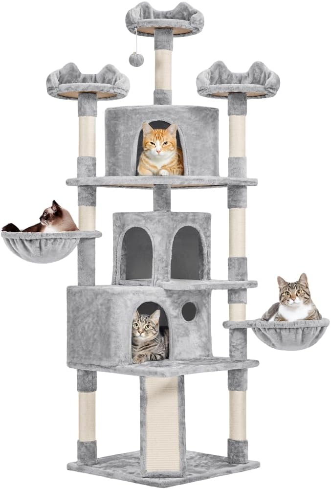 Yaheetech 76.5in Multi-Level Large Cat Tree, Big Cat Tower by Yaheetech