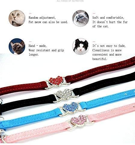 CHUKCHI Pink Soft Velvet Safe Cat Adjustable Collar - Image 3