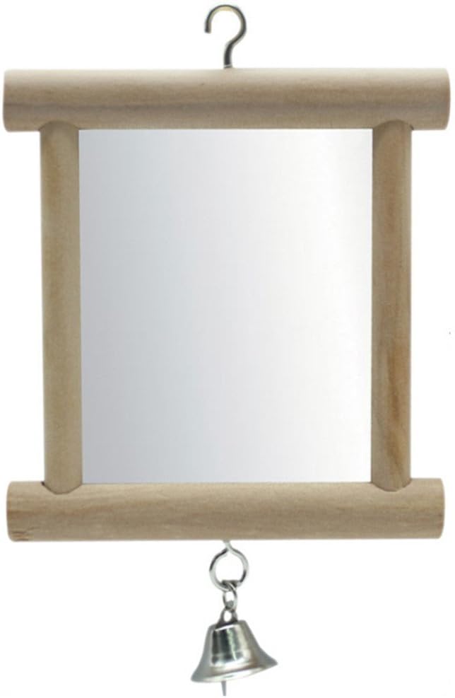 Hypeety Pet Bird Mirror with Bell Interactive Parrot Toy by Hypeety