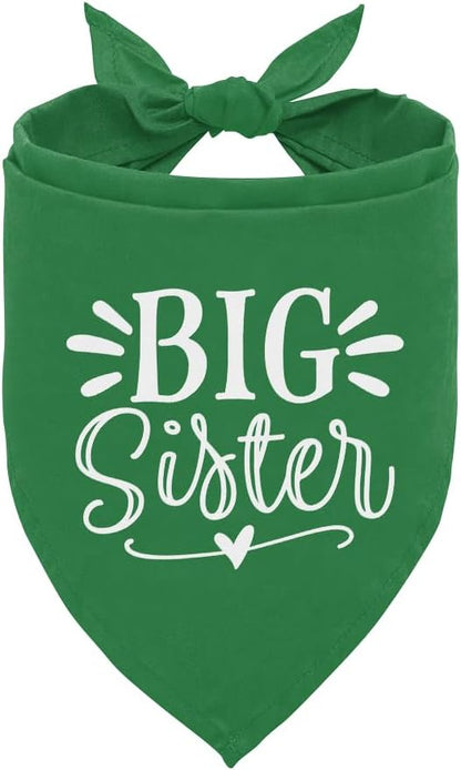 Big Sister Dog Bandana, 25 x 17 Inches, Comfortable, Water Resistant, Geometric by ZPPRJF