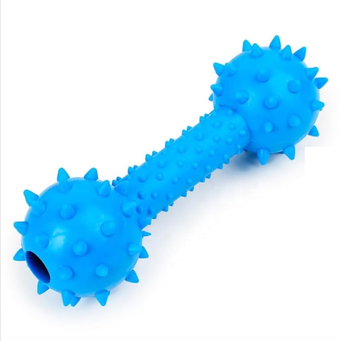 Eco-Friendly Chew Toy for Dogs Rubber Teeth Cleaning Dumbbell by Unknown