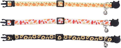 3 Pack/Set Thanksgiving Day Cat Collar Breakaway Bell Fall Autumn - Image 6