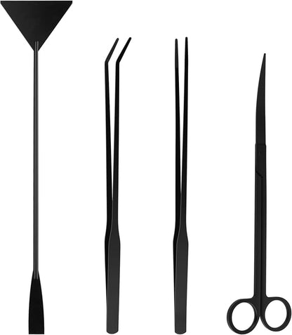 Tifanso Aquarium Aquascape Tools Kit - 4 in 1 Terrarium Decor Supplies by tifanso