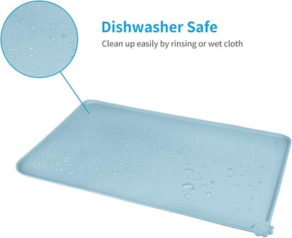 AUDWUD Silicone Waterproof Pet Feeding Mats, Anti Slip Bowl Pad, Dog Mat - Image 5