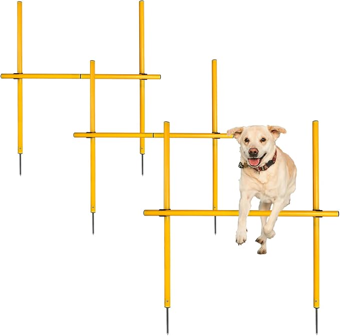 TNZMART 2.6 FT Dog Agility Obstacle Course Backyard Set Wave Poles and by TNZMART