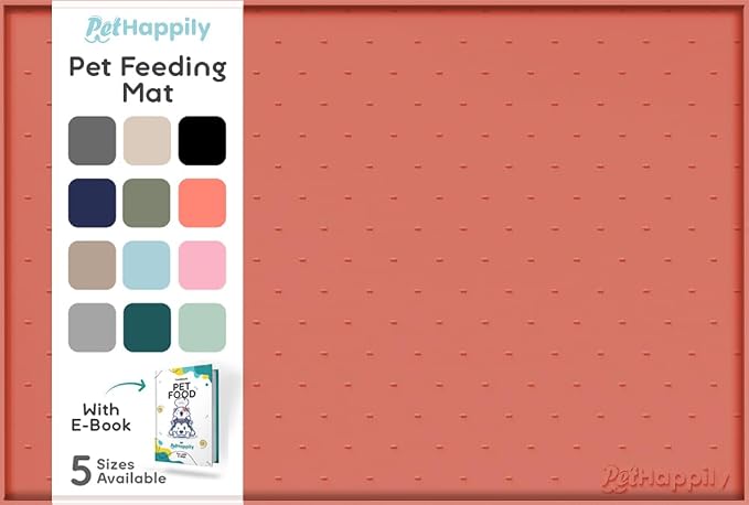 Dog Food Mat - Raised Edges Dogs Mat by PETHAPPILY